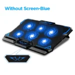 COOLCOLD 17inch Gaming Laptop Cooler Six Fan Led Screen Two USB Port 2600RPM Laptop Cooling Pad Notebook Stand For Laptop - Image 9