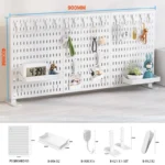Pegboard combination desktop storage kit, vertical and clip-type pegboard display panels, suitable for home office storage. - Image 11