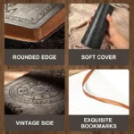 1PC New Portable Vintage Pattern Leather Notebook Diary Notepad Stationery Gift - Image 4
