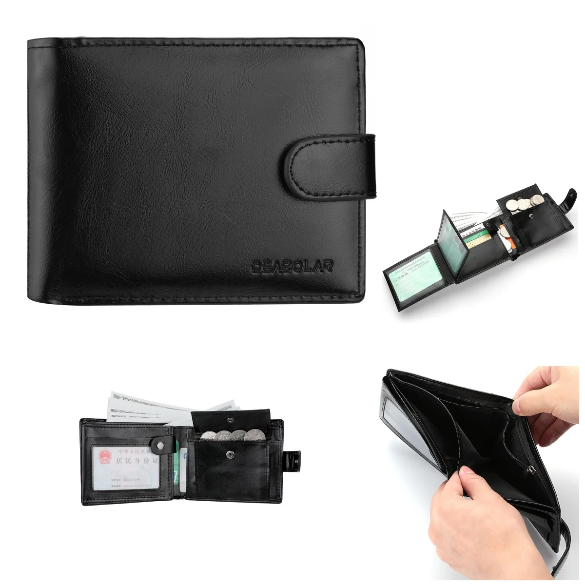 S16bb951fc4c34ed0a98c7b4ef3513978A.webp Men's Wallet Large Capacity Multi-Function Short Wallet Multi-slot Zipper Coin ID Credit Card Holder Men's Wallet - Image 1