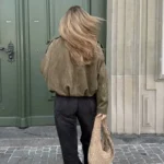 Women's Bomber Jackets Coats Fashion Turn-down Collar Long Sleeve Loose Coats Vintage Female Outerwear Chic Tops - Image 4