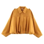 TFMLN Women Suede Bomber Jacket Spring New Fashion Long Sleeve Zipper Oversize Solid Bomber Coat Chic Lady 2025 Streetwear - Image 15