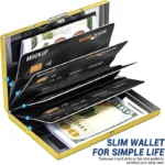Anti-Scan RFID Blocking Card Holder - Aluminum Metal Wallet for 6 ID/Bank Cards Business Credit Card Case with Secure Protection - Image 7