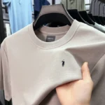 High end silky cotton breathable short sleeve T-shirt men summer designer Paul brand embroidered fashion casual round neck top - Image 5
