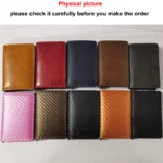 Rfid Aluminum Men Wallet Card Holders Purse Carbon Fiber Men Business Slim Thin Smart Wallet Credit Cardholder Case Note Holder - Image 6