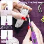 24pcs Crochet Hook Set with Counter LED Light & Stitch Ergonomic knitting needle Sewing Tools Set DIY Weaving Sweater Tool - Image 3