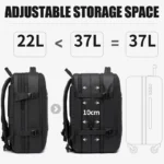 BANGE Expandable Men's Backpack Waterproof 17.3 in Laptop Backpack Man Large Capacity Hiking Travel Bag Male Backpacks for Men - Image 2
