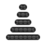 Silicone USB Cable Organizer USB Charging Cable Winder Desktop Tidy Management Clips Cable Holder For Mouse earphone Accessories - Image 19