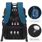 BANGE Expandable Men's Backpack Waterproof 17.3 in Laptop Backpack Man Large Capacity Hiking Travel Bag Male Backpacks for Men - Image 5