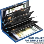 Anti-Scan RFID Blocking Card Holder - Aluminum Metal Wallet for 6 ID/Bank Cards Business Credit Card Case with Secure Protection - Image 10